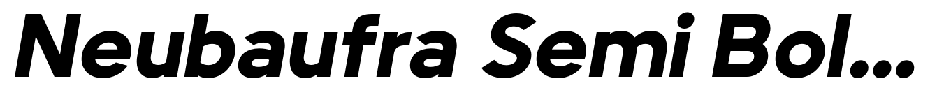 Neubaufra Semi Bold Italic